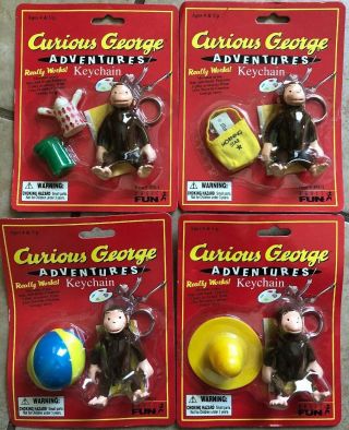 Curious George Keychain Set Of 4