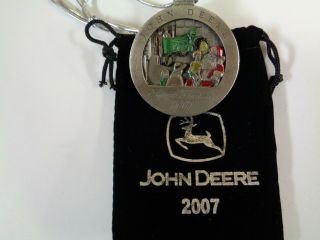 John Deere Limited Edition 2007 Pewter Christmas Ornament,  12th In Series