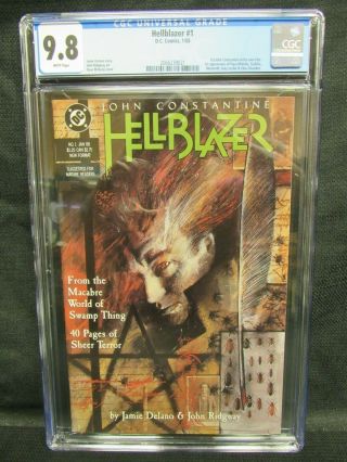 Hellblazer 1 (1988) Key 1st John Constantine Solo Title Cgc 9.  8 K305