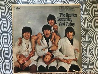 Beatles " Yesterday And Today " Butcher Cover - Very Good Peel