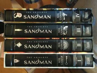 The Absolute Sandman 1,  2,  3,  4 Hard Back Slip Case By Nail Gaiman.  Never Read