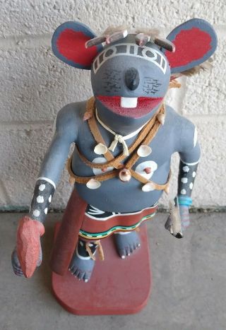 Wonderful Vintage Hopi Warrior Mouse Kachina By Henry Shelton