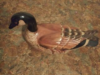 Hand Carved Tom Taber Wooden Canadian Goose Decoy