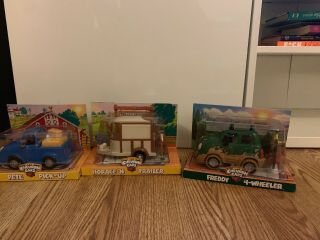 Chevron Cars Pete Pick - Up And Horace `n Trailer W/horse And Freddy 4 - Wheeler
