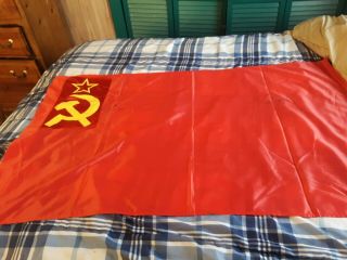 East German Ddr Gdr Made Soviet Flag Single Sided