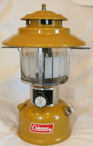 Vtg Feb 1974 Coleman Gold Bond 228h Lantern Semi Frosted Glass
