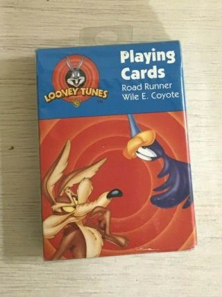 Warner Bros.  1997 Looney Tunes Roadrunner & Wile E Coyote Playing Cards Deck