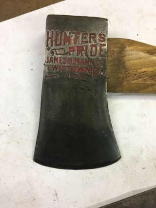 Vintage Embossed Mann Hunters Pride Hatchet Axe