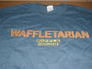 Waffle House Xl T - Shirt Breakfast Coffee Restaurant Logo Short/slev