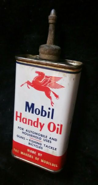 Vintage Mobil Handy Oil Lead Top Socony Vacuum 4oz