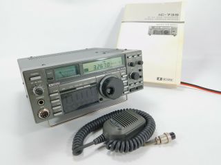 Icom IC - 735 Vintage Ham Radio Transceiver /w Box,  Mic (needs work) SN 02612 2