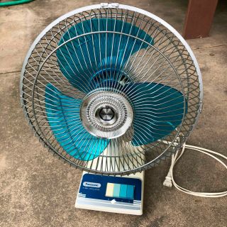 Vintage Panasonic Blue Blade Fan - 5 Way Oscillation - Great