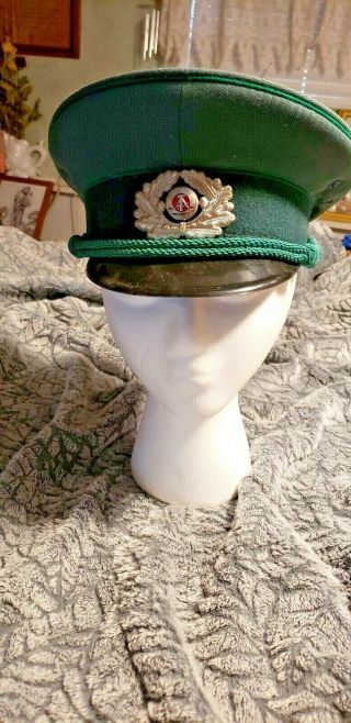 Vtg East German Officer Parade Cap Hat Star Ussr Size 56