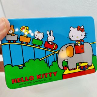 Vintage Hello Kitty Sanrio Mini Tin Circus Elephant 1999