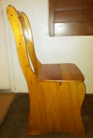 Combination Folding Chair,  Step Ladder,  Wooden,  Vintage,