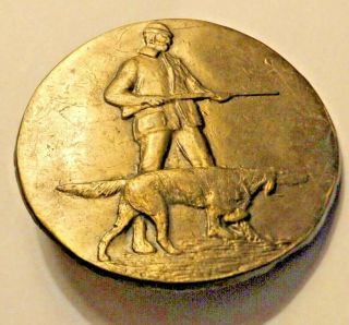 Vintage Belt Buckle Pointer Dog Hunters Hunter Retriever Brass/gold Look