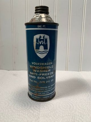 Vintage Cone Top Volkswagen Washer Fluid Tin