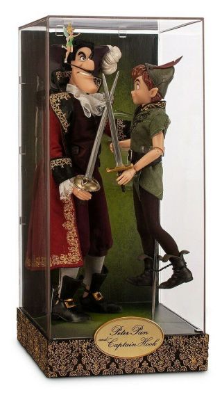 Disney Store Fairytale Designer Peter Pan And Captain Hook With Tinkerbell Doll