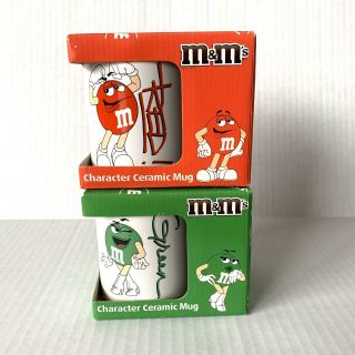 2012 M&m Collectible Coffee Mug Set Of 2 Ceramic Coffee Mugs Red/green