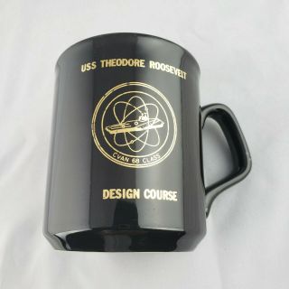 Vintage 1984 Uss Theodore Roosevelt Coffee Mug Westinghouse Bettis Atomic Lab