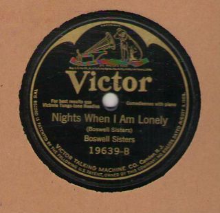 C 78 Rpm Connie Boswell/boswell Sisters Victor 19639 In V,  /vv,  Orleans 1925