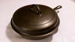 Vintage Griswold Erie Cast Iron Skillet No.  8 704 D Small Logo With 1098 B Lid