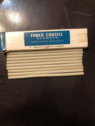Vintage Box Of 9 Faber - Castell 7 " Electric Machine Erasers 79
