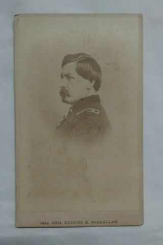Cdv Photo Major General George B.  Mcclellan Mexican American War 1846 - 1848