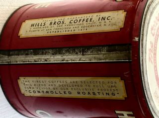 Vintage Hills Brothers Coffee Fifteen Pound Loggers Camp Size. 3