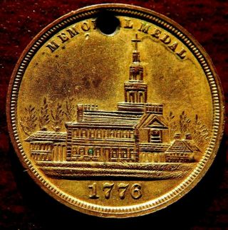 1876 Memorial Medal Struck Within The International Exhibition Philadelphia