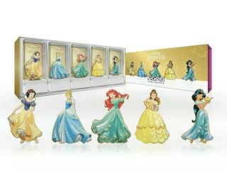Figpin Classic Disney Princess Le Gold Plated Deluxe Box Set Snow Belle Ariel