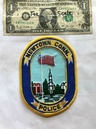 Newtown Connecticut Police Patch Un - Sewn Great Shape