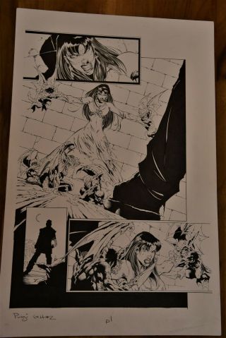 Purgatori 2 Page 1 Halfsplash By Romano Molenaar,  Lady Death Variant Print