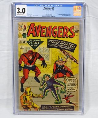 Marvel Comics The Avengers 2 Cgc 3.  0 1st Space Phantom Stan Lee Jack Kirby 1963