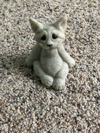 Quarry Critters " Carl " Cat Figurine Second Nature Design Collectible