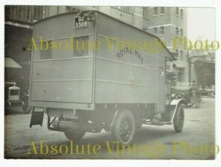 Old Motor Photograph Morris Commercial Gpo Post Office Delivery Van Vintage 1929