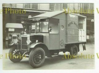 Old Motor Photograph Morris Commercial Post Office Delivery Van Vintage 1920s