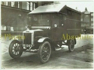 Old Motor Photograph Morris Post Office Delivery Van / Lorry Vintage 1925