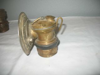 VINTAGE MINING UNIVERSAL LAMP CO BRASS AUTO LITE GOLD COAL MINERS LAMP 3