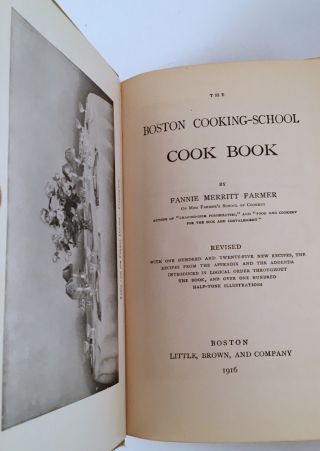 THE BOSTON COOKING - SCHOOL COOK BOOK 1916 Fannie Farmer Illust,  1896 Reprint 3