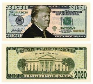 Pack Of 50 - Donald Trump 2020 Re - Election Presidential Novelty Dollar Bills