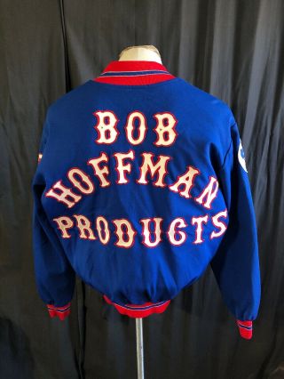 Vintage 1970s Bob Hoffman Products Weightlifting Team Mens Large Jacket Aladen