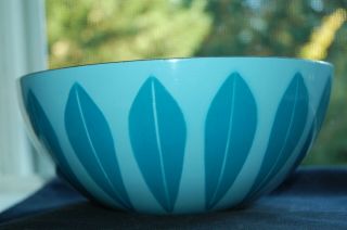 Vintage Catherine Holm Enamel Blue On Blue Lotus Bowl