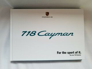 Porsche 718 Cayman 2016 Hardcover Advertisement Book w/Sleeve Dealer Brochure 2