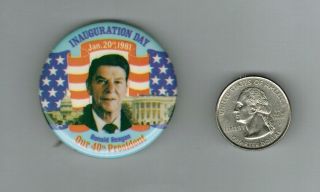Ronald Reagan - 1981 Inauguration Button / Pin - 1 - 3/4 "