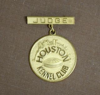 Houston Kennel Club Medal,  Medallion W/judge Bar