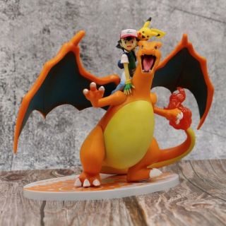 Pokemon Pikachu & Ash Ketchum & Charizard Pvc Anime Action Figure Toys Gift