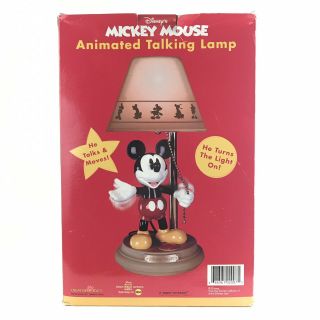 Mickey Mouse Animated Talking Lamp With Lamp Shade Nib