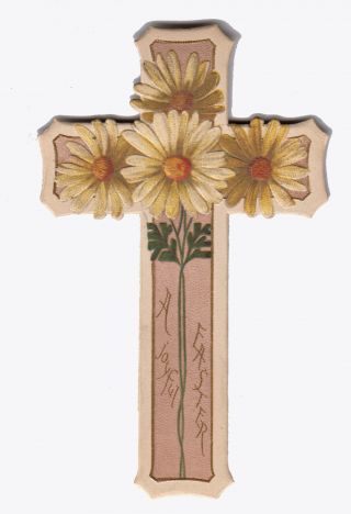 Antique Embossed Die Cut A Joyful Easter Flowered Cross Raphael Tuck & Sons