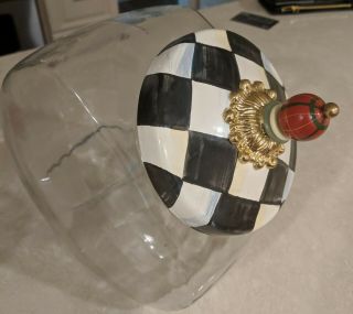 Mackenzie Childs Cookie Jar With Courtly Check Enamel Lid
